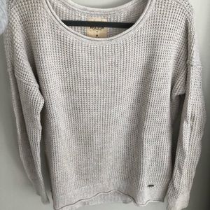 Hollister cream/grayish knit sweater